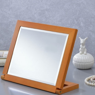 8 Tall Polyresin Adjustable Make-Up Mirror, Walnut Finish