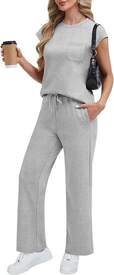 Women's Casual Vest Top and Trousers Set