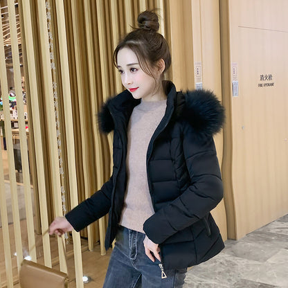Short Down Padded Jacket With Detachable Hood