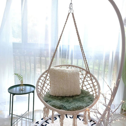 Cotton Rope Hanging Chair Hammock with Tassels