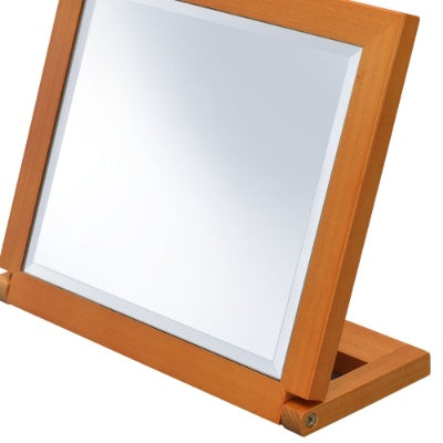 8 Tall Polyresin Adjustable Make-Up Mirror, Walnut Finish