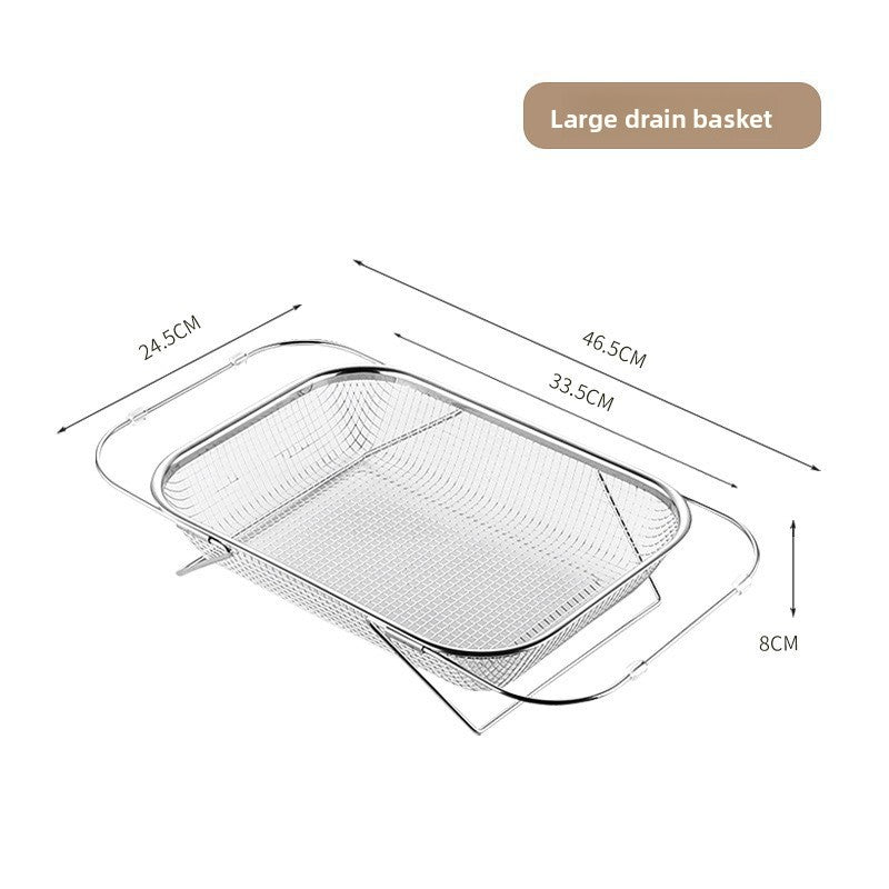 Retractable Stainless Steel Sink Drain Basket