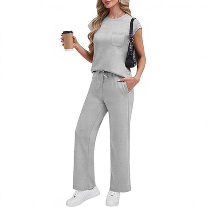 Women's Casual Vest Top and Trousers Set