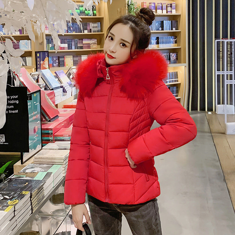 Short Down Padded Jacket With Detachable Hood