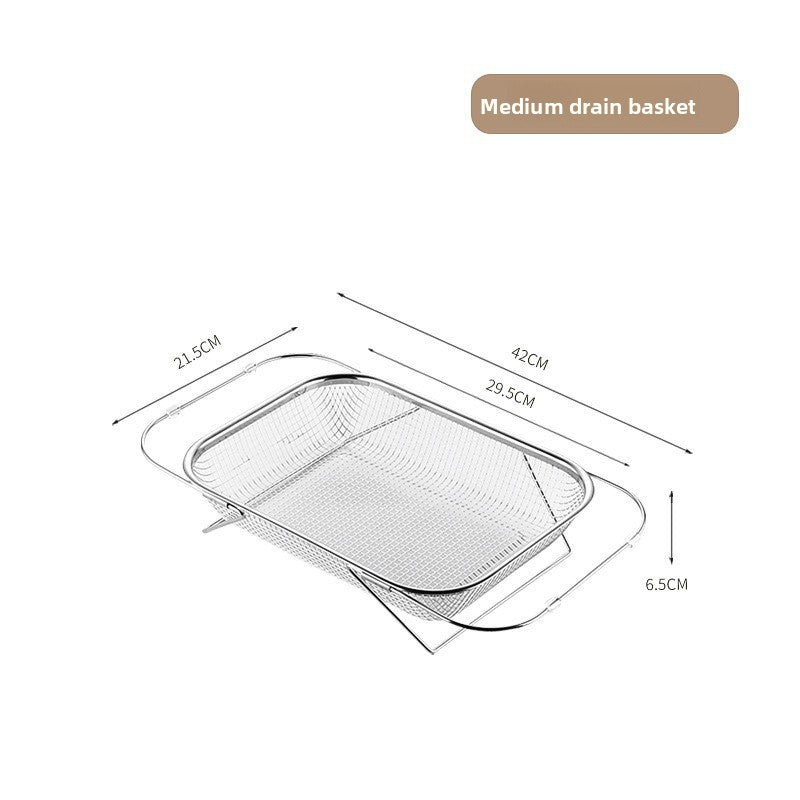 Retractable Stainless Steel Sink Drain Basket