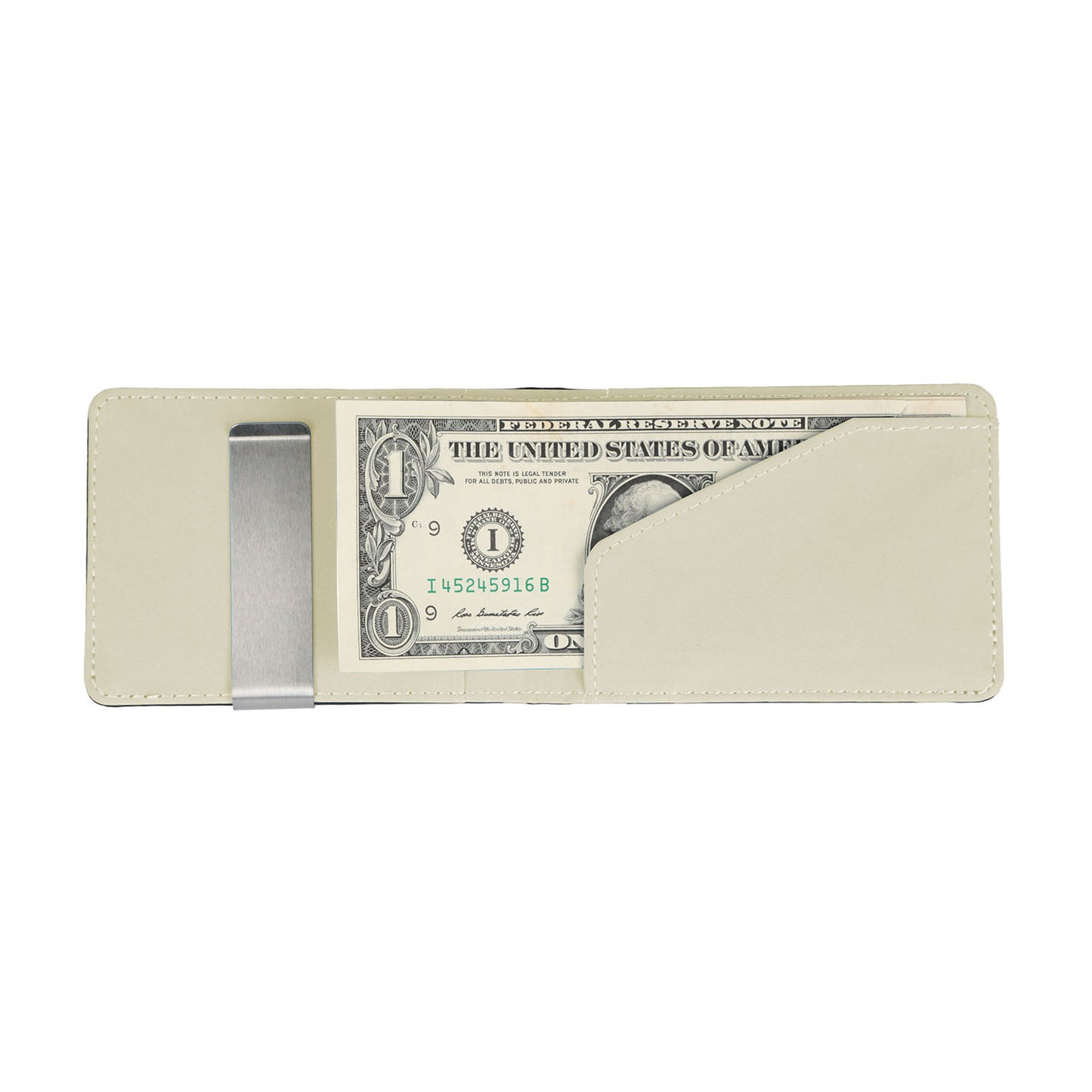1Pc Unisex PU Leather Wallet For Women Blocking Slim Credit Card Holder With Money Clip