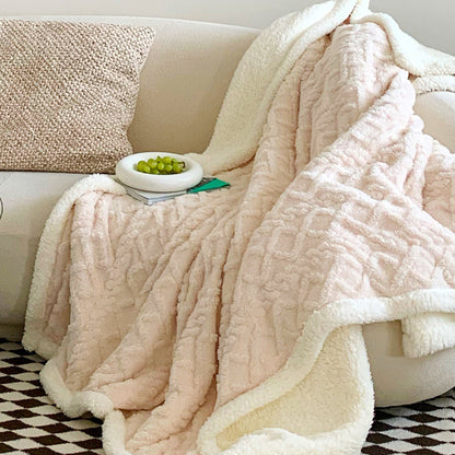 Soft Coral Fleece Warm Blanket for Home Office Use