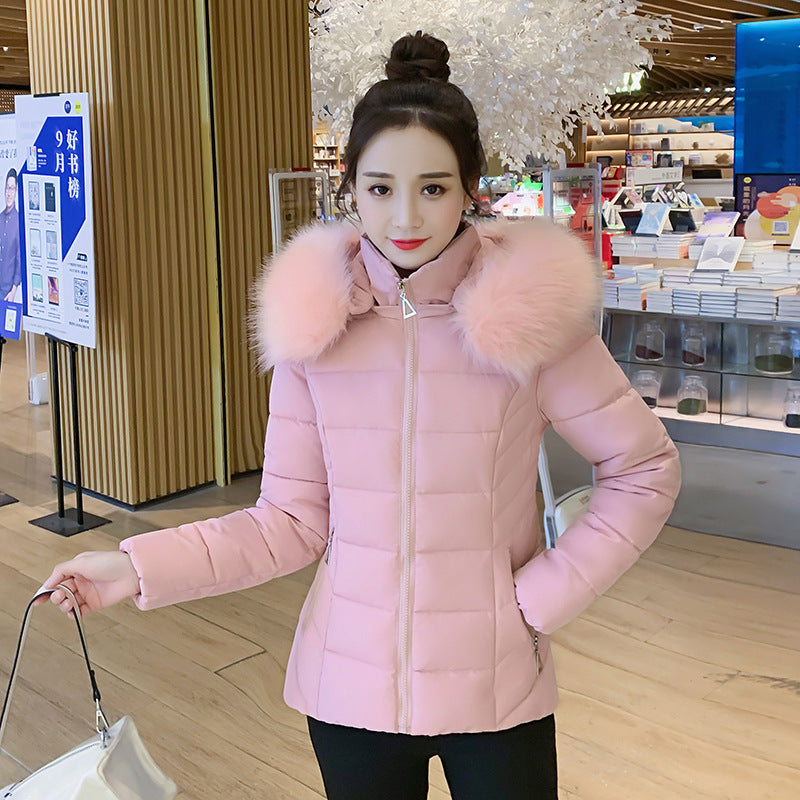 Short Down Padded Jacket With Detachable Hood