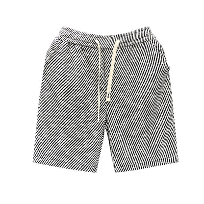 Diagonal Striped Casual Shorts for Men