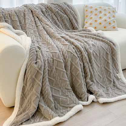 Soft Coral Fleece Warm Blanket for Home Office Use