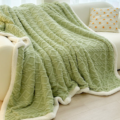 Soft Coral Fleece Warm Blanket for Home Office Use